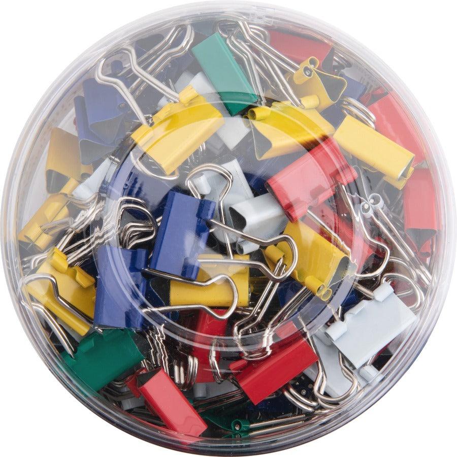 Business Source Colored Fold-back Binder Clips - Mini Size Capacity: 0.3"