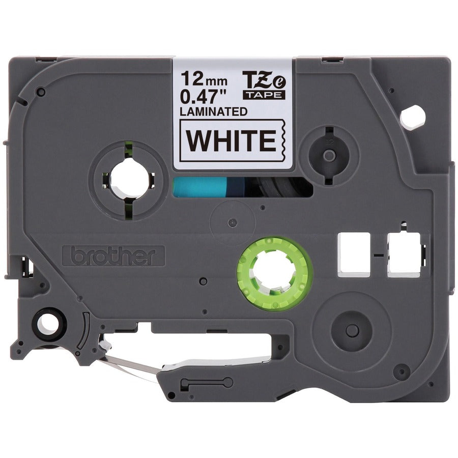 Brother P-touch TZe231 Black on White Label Tape, Laminated - 15/32" (11.94 mm) Width - Rectangle - White - Water Resistant - Grease Resistant, Grime Resistant, Temperature Resistant, Light Resistant, Abrasion Resistant, Spill Resistant - 1 Each
