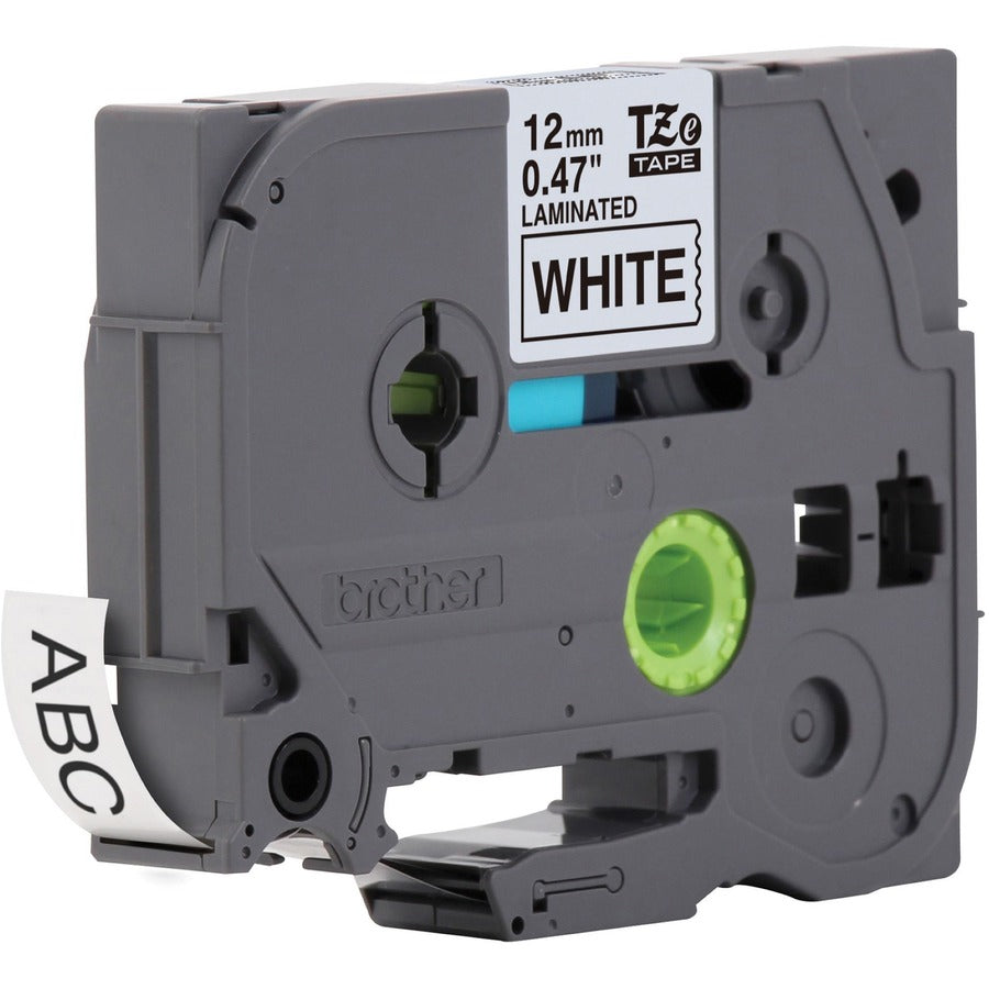 Brother P-touch TZe231 Black on White Label Tape, Laminated - 15/32" (11.94 mm) Width - Rectangle - White - Water Resistant - Grease Resistant, Grime Resistant, Temperature Resistant, Light Resistant, Abrasion Resistant, Spill Resistant - 1 Each