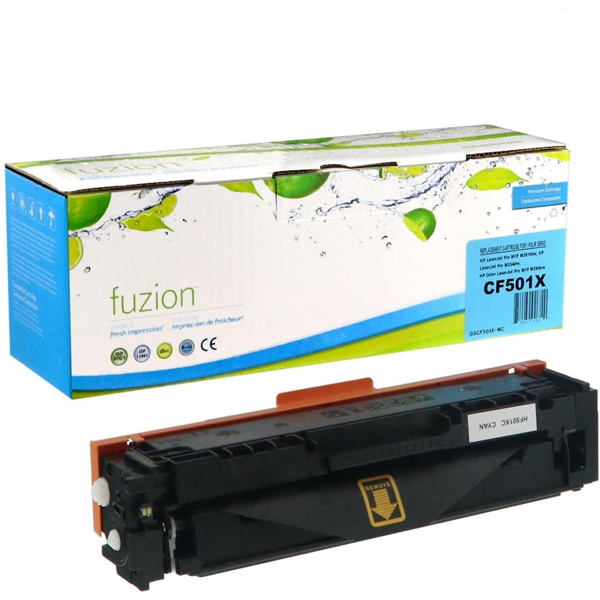 fuzion Remanufactured Laser Toner Cartridge - Alternative for HP 202X (CF501X) - Cyan - 1 Each