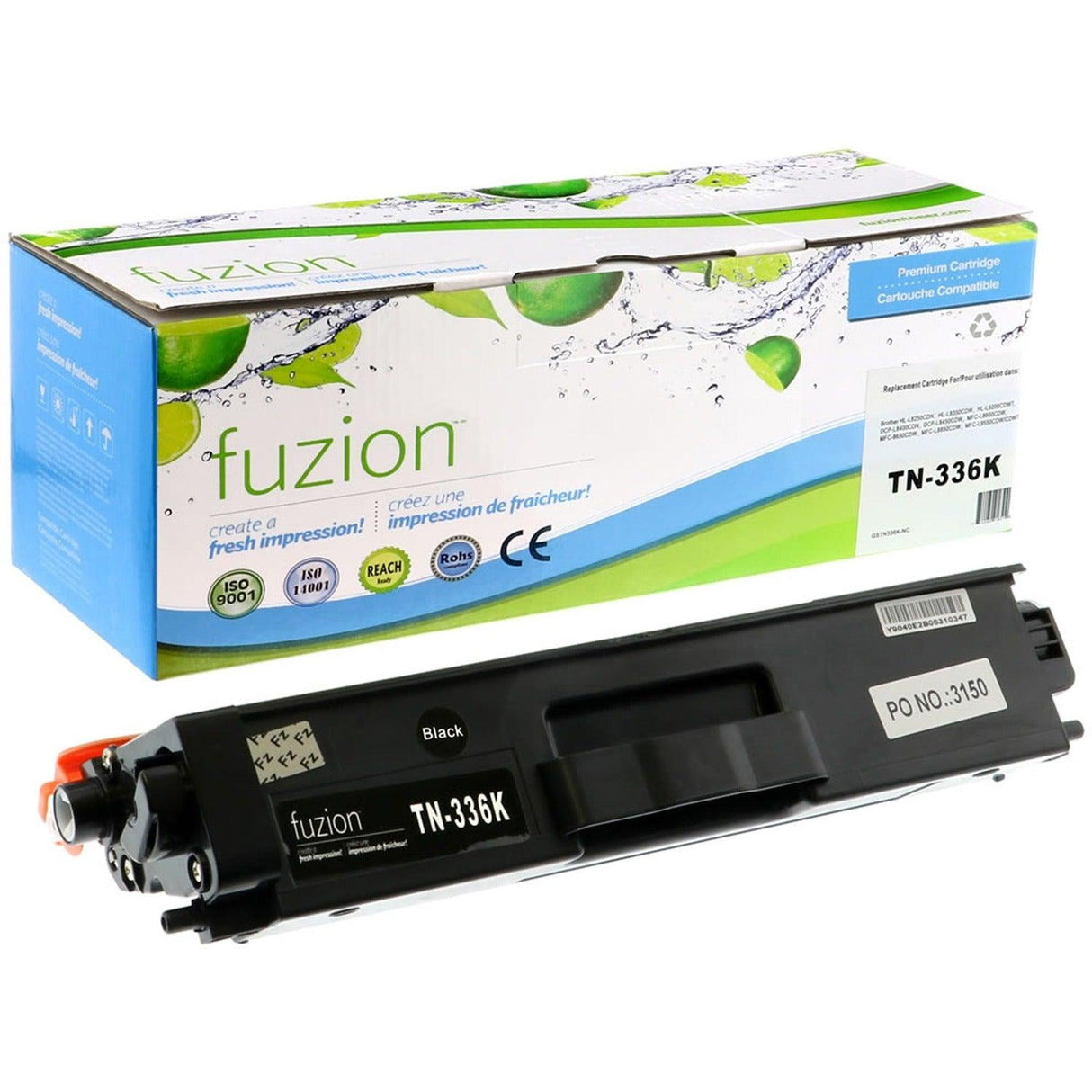 fuzion Remanufactured High Yield Laser Toner Cartridge - Alternative for Brother TN336 - Black - 1 Each