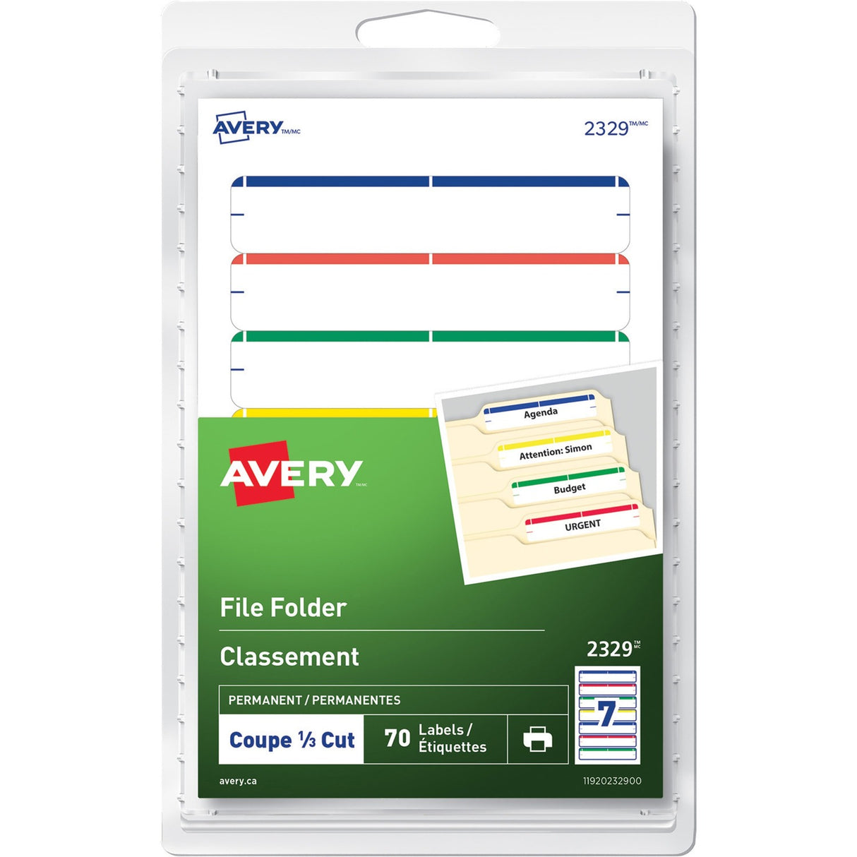Avery® Print or Write File Folder Labels