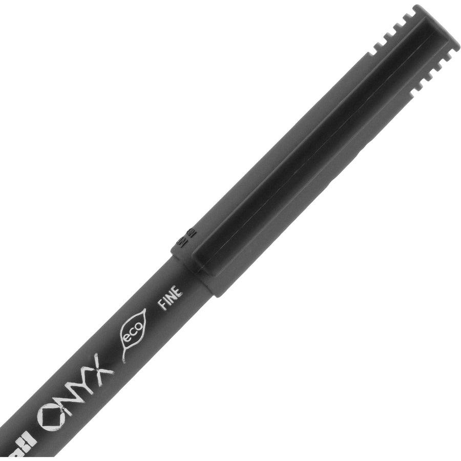 uniball™ Onyx Rollerball Pens - Fine Pen Point - 0.7 mm Pen Point Size - Red - Metal Tip - 1 Dozen