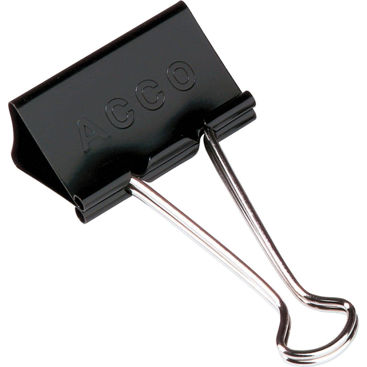 Acco Fold-Back Binder Clips, Black/Silver, 2" Large