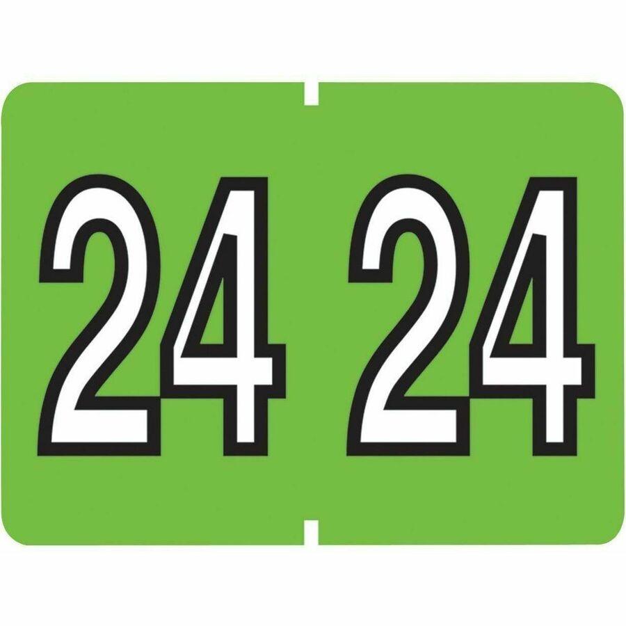 Pendaflex 2025-Year Colour-Coded Labels, Dark Green, 1-1/8" x 1-3/8", Box of 500