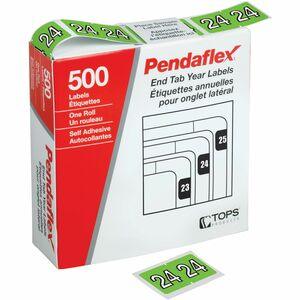 Pendaflex 2025-Year Colour-Coded Labels, Dark Green, 1-1/8" x 1-3/8", Box of 500