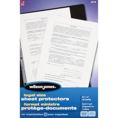 SHEET PROTECTORS LEGAL SIZE