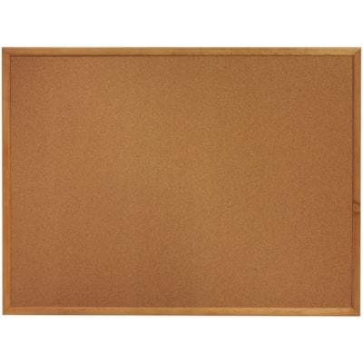 Quartet Classic Series Cork Bulletin Board - Quartet Cork Board Oak Finish Frame 24" x 36