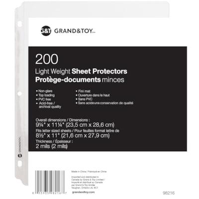 G&T SHEET PROT 2.0MIL NO GLARE