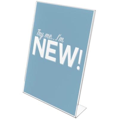 SLANTED SIGN HOLDER CLEAR