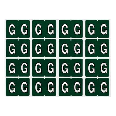 LABEL ALPHABETIC DK GRN -G-