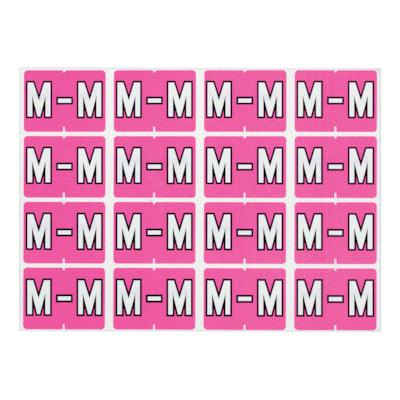LABEL ALPHABETIC PINK -M-