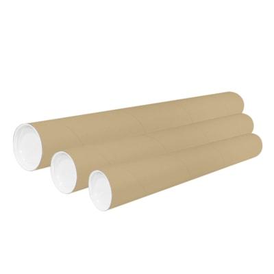 KRAFT TUBE W/END CAPS, 3X48
