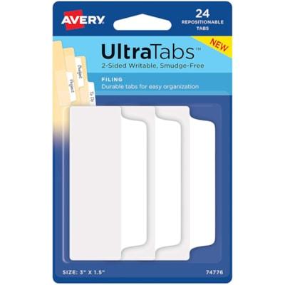 AVERY ULTRATAB 3 X1.5, WHITE