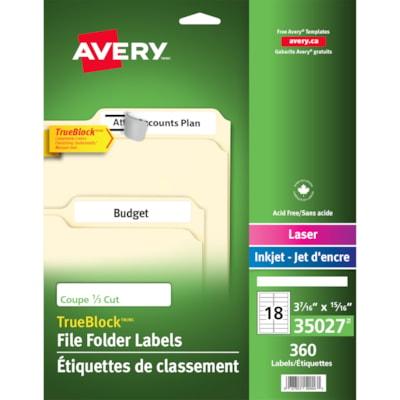 XL FILING LABELS 360/PK WHITE