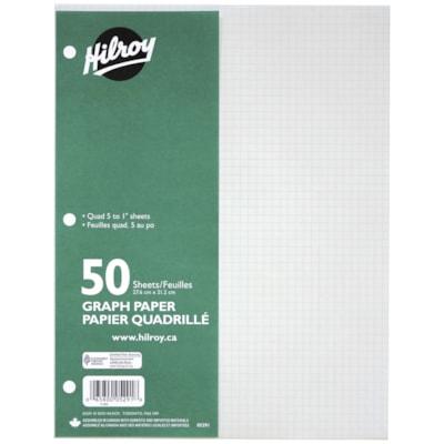 GRAPH PAPER 5 QUAD/IN 3 HOLE