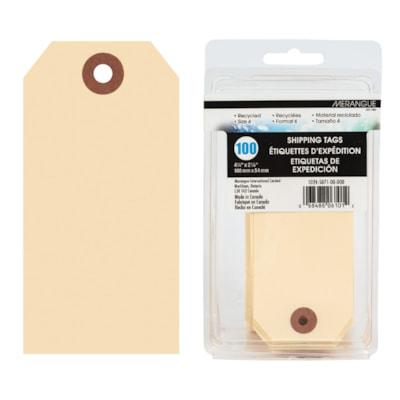 100PK SHIPPING TAGS, 4-1/4 X2-