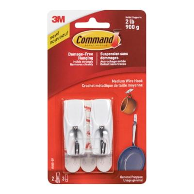 COMMAND WIRE HOOK WHT 2LB 2PK