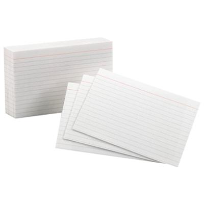 INDEX CARD 4 X 6 WHITE RULED