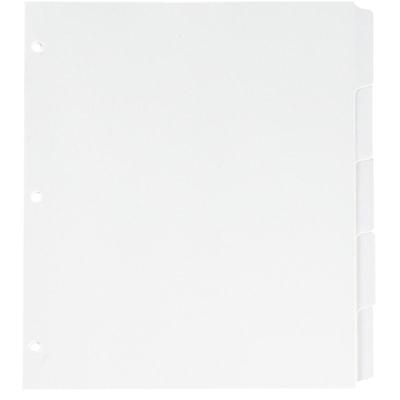 Oxford Plain Tab Loose Leaf Index Divider - 5 Tab(s) - 8.50" Divider Width x 11" Divider Length - Letter - White Tab(s) - 10% Recycled - 5 / Set