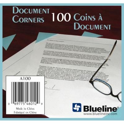 DOC. CORNERS 100/PK BLUE
