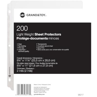 G&T SHEET PROT 2.0MIL CLEAR
