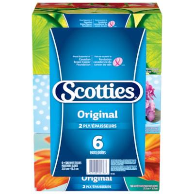 Scotties Facial Tissue 6pk - 2 Ply - White - 126 / Box - 6 / Pack