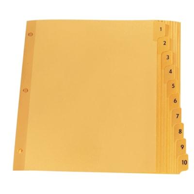 BINDR INDEX NUM.10TAB LTR BUFF