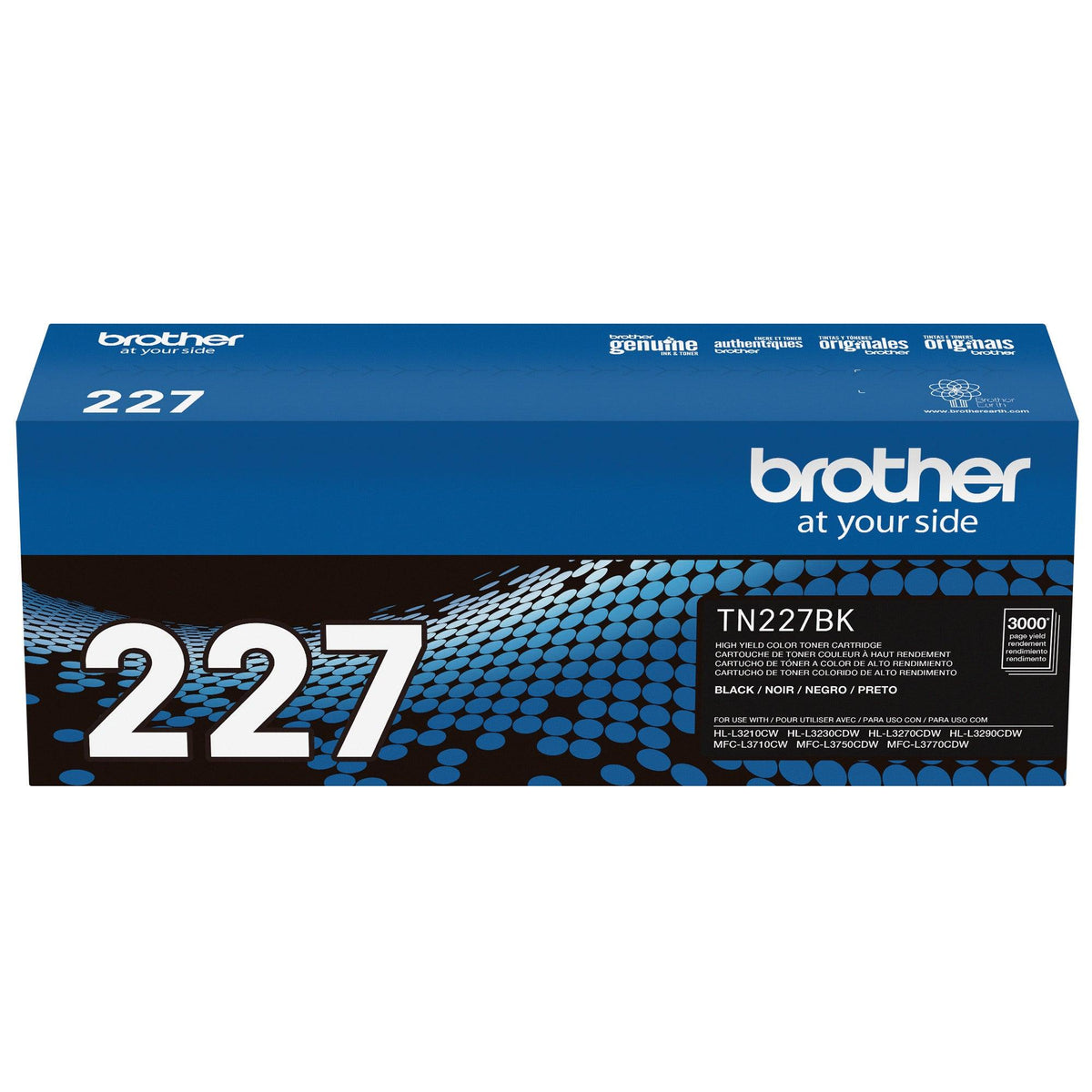 Brother Genuine TN227BK High Yield Black Toner Cartridge