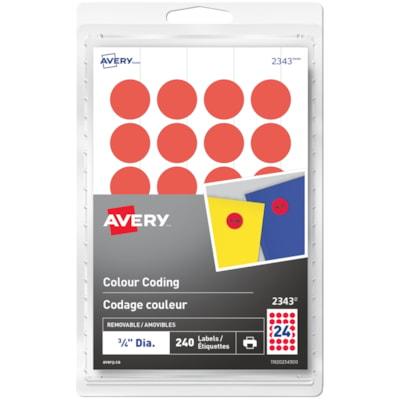 PAPER LABEL CC RND RED 24U10S