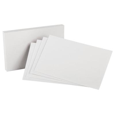 5X8 BLANK INDEX CARDS - WHITE