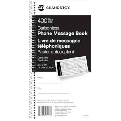 TEL MESSAGE BK 2 PART NCR 11X6