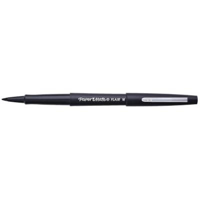 PM FLAIR MED FELT BLK 12/BOX