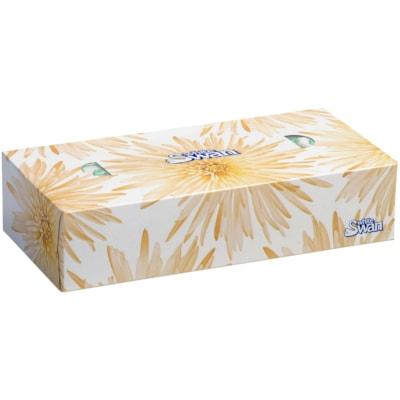 White Swan Facial Tissue - 17900190,  2 Ply - 7.4" Width x 8.2" Length - 100 Sheets - White / Box - 100 / Box