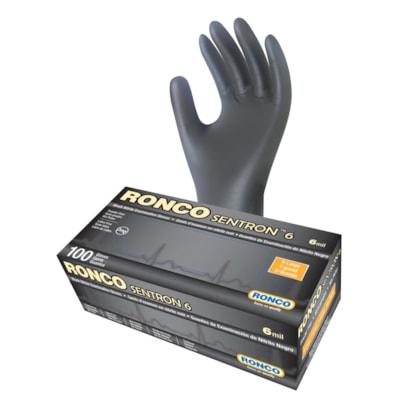 SENTRON 6 NITRILE GLOVE BLK XL