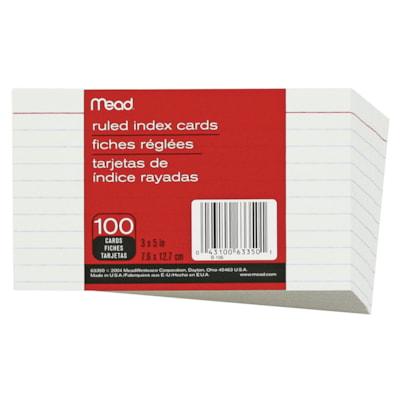 INDEX CARDS 3 X 5 WHITE