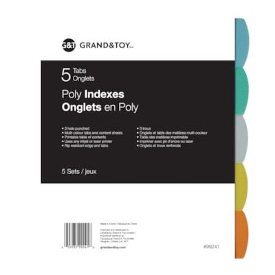 G&T INDX DIVID 5 TAB X 5 COLOR