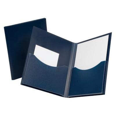 OXFORD DBL STUFF FOLDER NAVY