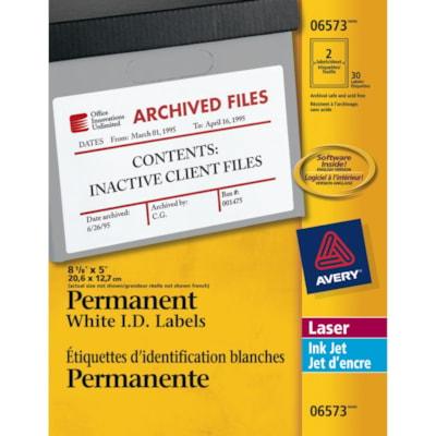 ID LABELS-WHT PERMANENT LASER