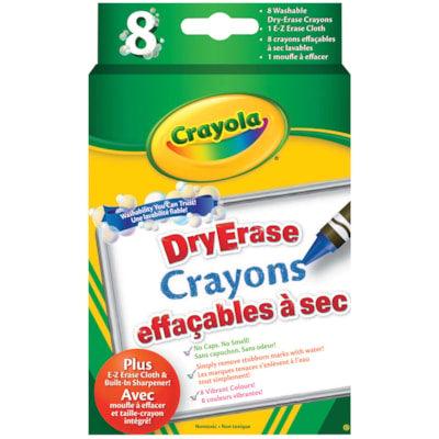 DRY ERASE CRAYONS 8 CT