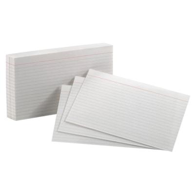 INDEX CARD 5 X 8 WHITE RULED