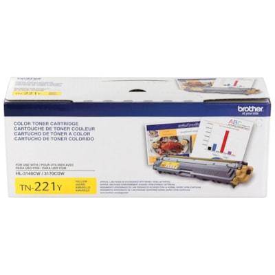 Brother TN221Y Original Toner Cartridge - Laser - Standard Yield - 1400 Pages - Yellow