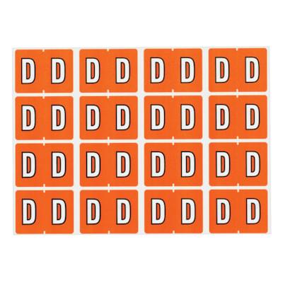 LABEL ALPHABETIC DK ORANGE -D-