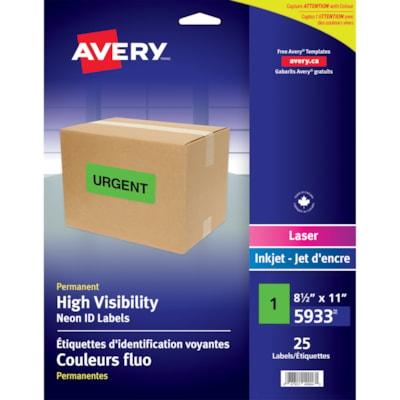 AVERY  HIGH VISIBLE GREEN 25PK