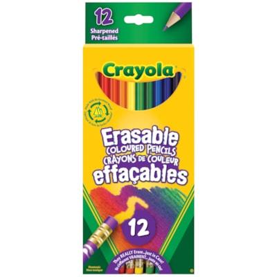 ERASABLE COLOURED PENCILS 12CT
