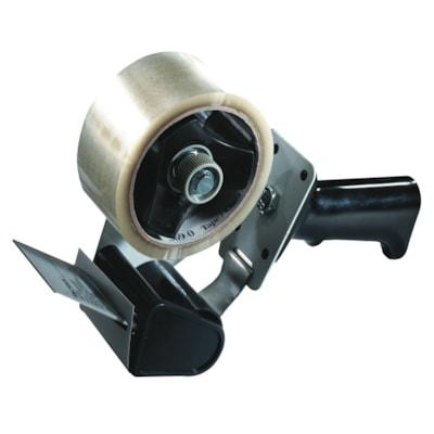 Tartan Pistol Grip Box Sealing Tape Dispenser - 3" Core - Refillable - Adjustable Tension Mechanism, Adjustable Braking Mechanism - Gray - 1 Each