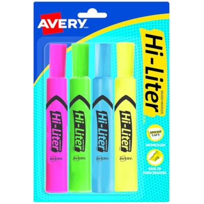 AVERY DESK HI-LITER AST 4/PK