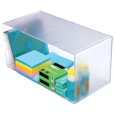 STACKABLE DOUBLE CUBE,CLEAR