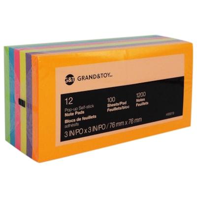 G&T 3X3 POPUP STICKY NOTE DEEP