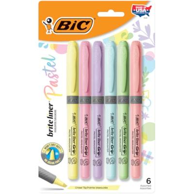 BIC- BLINER PASTEL  6 PK-AST